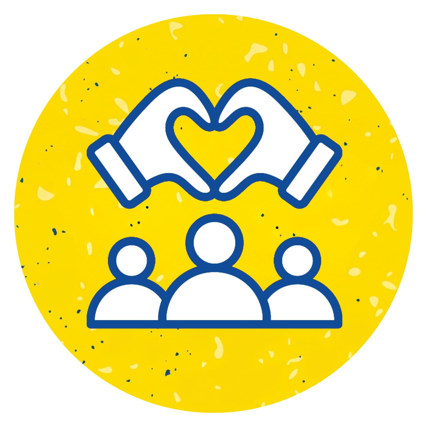 Human Connection Icon Blue and Yellow
