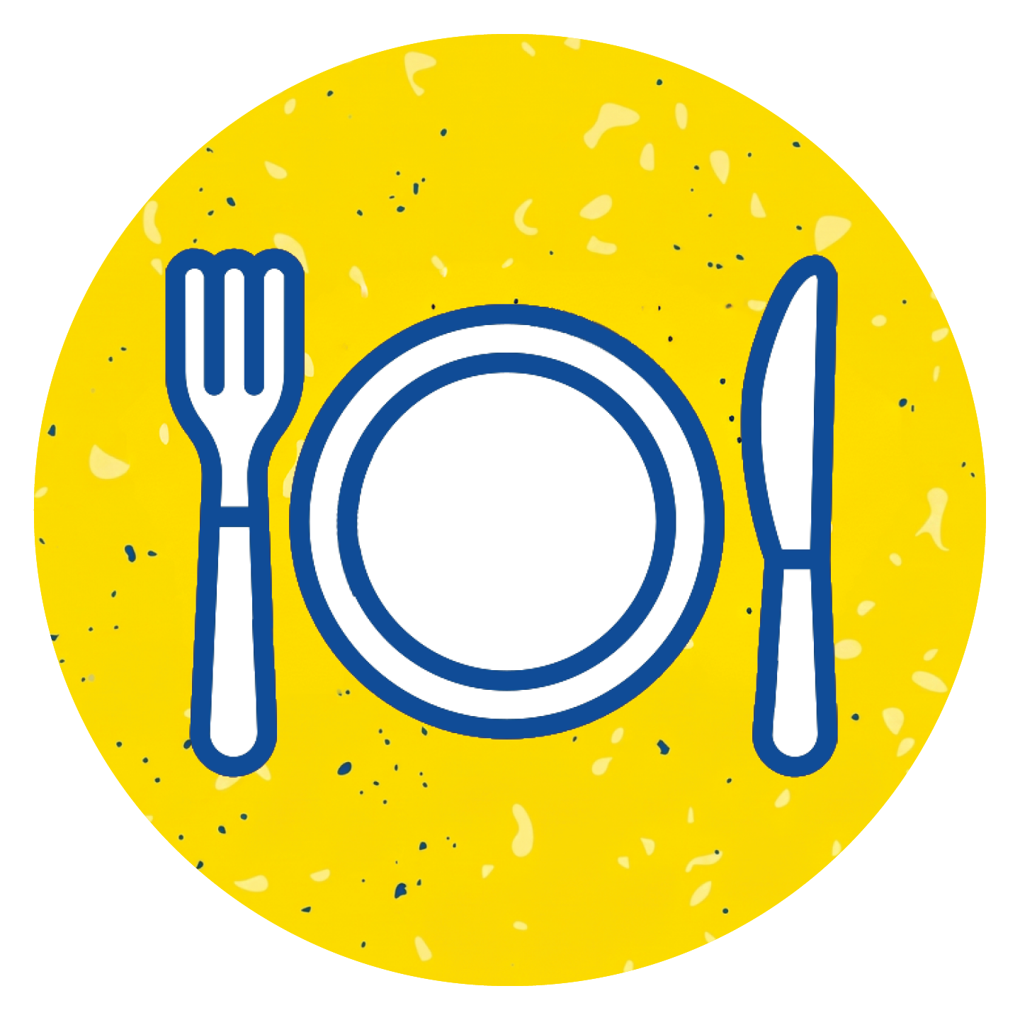 Meals Icon Yellow and Blue